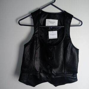 American Eagle Outfitters Faux Leather Vest Size S